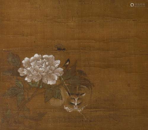 佚名(十七世紀)　牡丹花貓 | Anonymous(17th Century), Peony and...