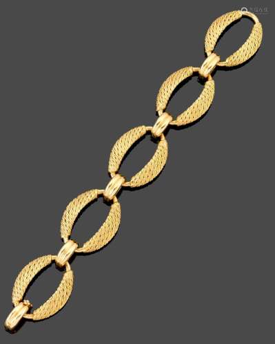 Georges LENFANT.
Charmant bracelet en or jaune 18k (750