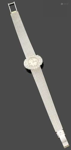 OMEGA. 
Montre de dame joaillerie en or blanc 18k (750)