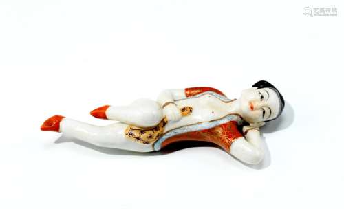 Tabatière en porcelaine, Chine, XXe siècle.
Figurant un