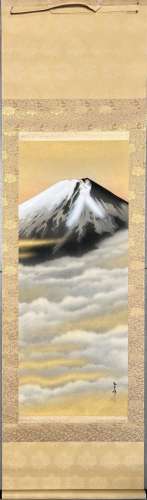 Kakemono à l’encre sur soie
Japon, XXe siècle
Représent