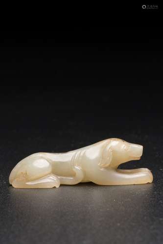 MING DYNASTY， WHITE JADE DOG