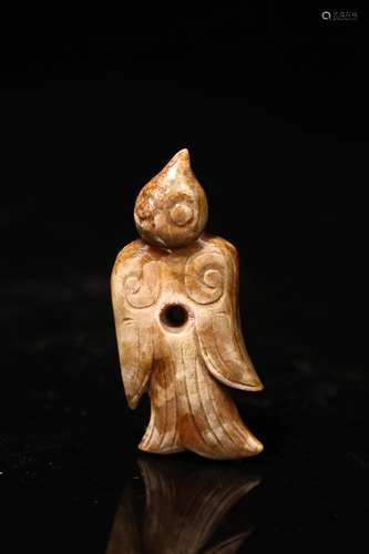 WESTERN ZHOU DYNASTY JADE EAGLE PENDANT