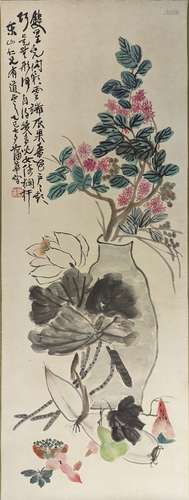 QING DYNASTY: PUHUA, FLOWER PAINTING, PAPER