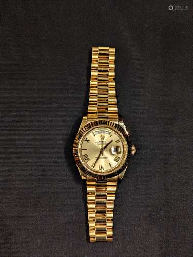 ROLEX 18K OYSTER PERPETUA WATCH