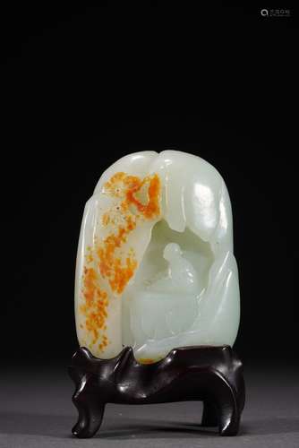 QING DYNASTY, INNOCENT JADE SEED MATERIAL PANASONIC CHARACTE...