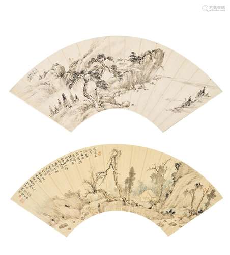 Huang Jia, and Gao Huo (Qing dynasty) Landscapes