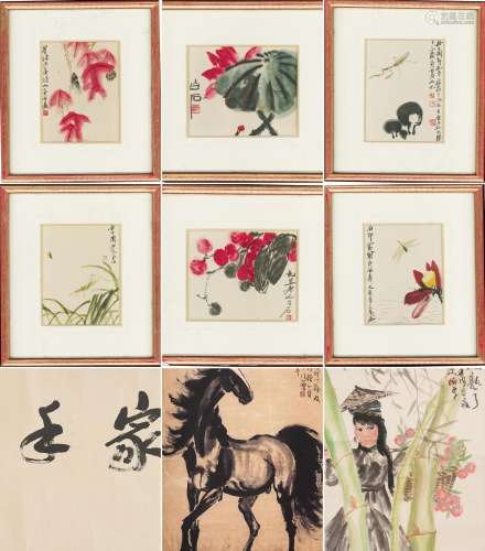 A group of nine works on paper 20th century