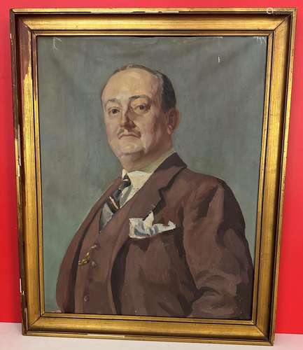 BRECHENMACHER Raymond (1897-?) - Portrait d'homme. Huil