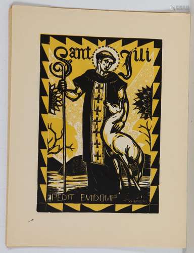 LANGLAIS Xavier (de) (1906-1975) - Sant Jili. Gravure s