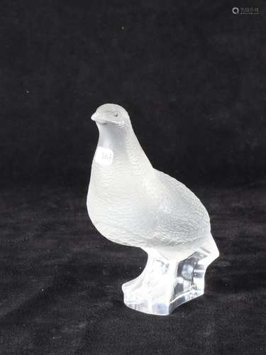 LALIQUE France - Perdrix. Sujet en verre moulé-pressé s