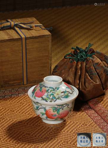 A YANGCAI ‘PEACH’BOWL,MARK AND PERIOD OF YONGZHENG