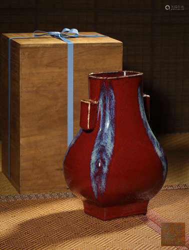 A SUPERB FLAMBE-GLAZED   VASE,MAKE AND PERIOD OF YONGZHENG