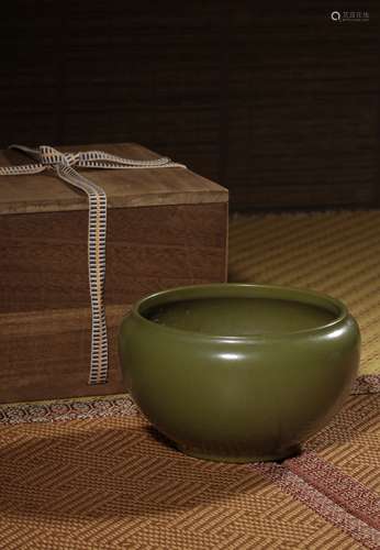 A TEADUST-GLAZED WASHER,QIANLONG PERIOD