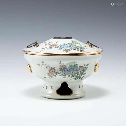 A Chinese famille rose hot pot, Republic period