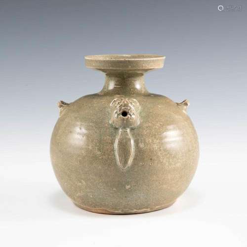 A Chinese celadon teapot, Jin dynasty