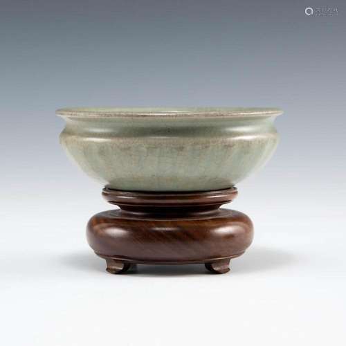 A Chinese Longquan celadon double-fish brush washer, Song dy...