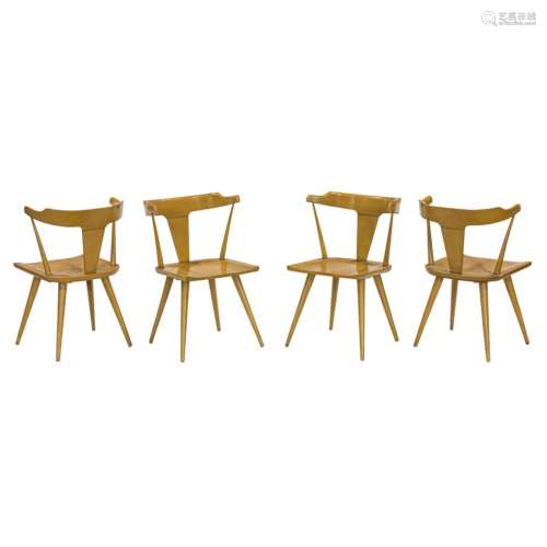 Paul McCobb, T-Back Dining Chairs, Model 1530, Set of Four