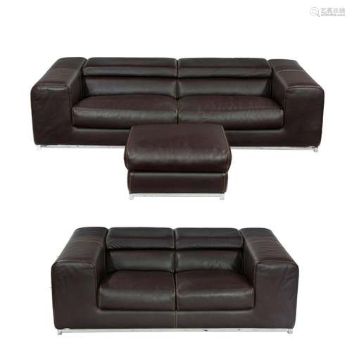 Roche Bobois, Sofas and Ottoman, Three