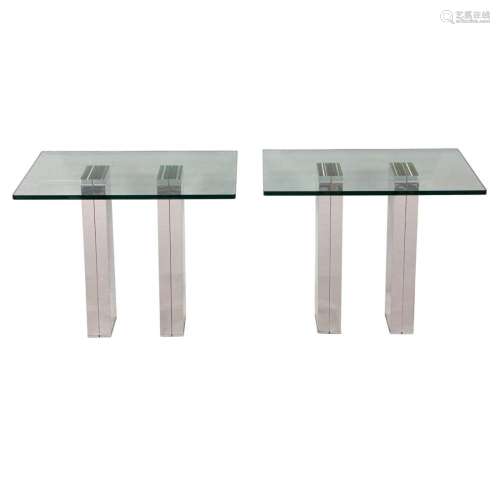 Contemporary Occasional Tables, Pair