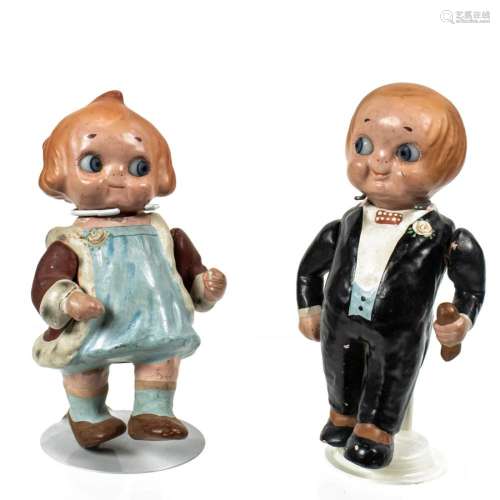 Two Ideal composition dolls of Dolly Dingle & Bobby Blak...