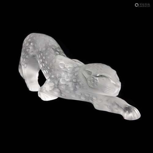A Lalique frosted glass Zeila panther