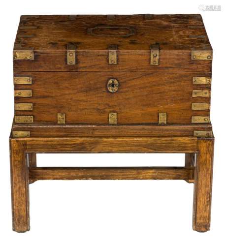 English campaign chest on stand