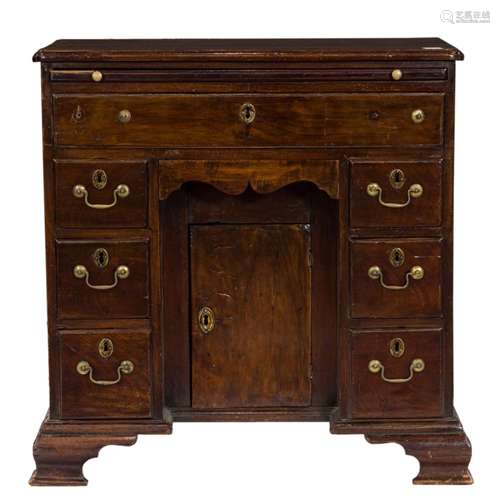 A Georgian style mahogany kneehole desk circa 1890