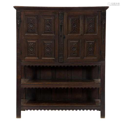 Flemish Renaissance oak cupboard 17th century