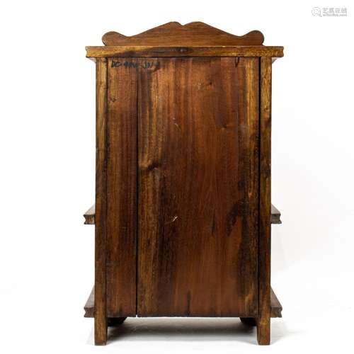 A Large Victorian salesman sample hutch, comprising two cupb...