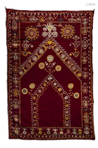 Antique Uzbek Suzani 4'7" x 6'10"