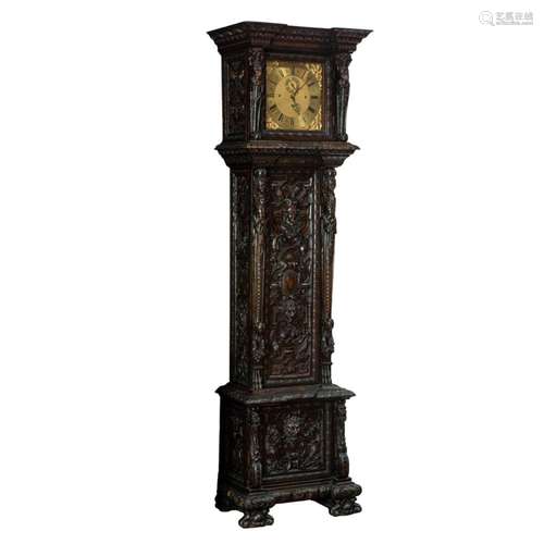 A large continental Renaissance style tall case clock circa ...