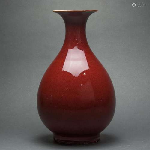 Chinese ox-blood glazed vase