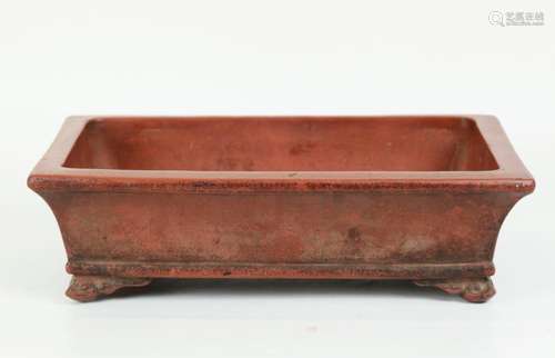 Chinese Rectangular Yixing Bonsai Planter