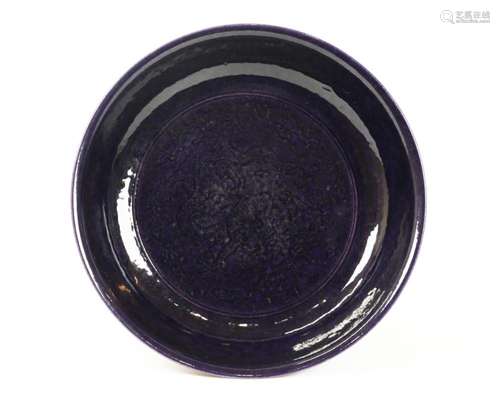 Chinese Qing Aubergine Crackle Glaze PorcelainBowl