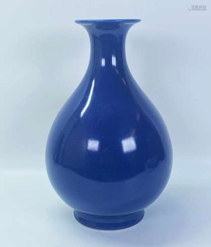 Chinese Blue Yuhuchunping Porcelain Vase