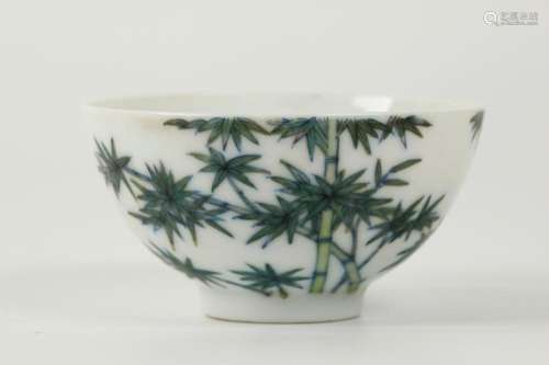 Chinese Doucai Enamel Porcelain Small Cup