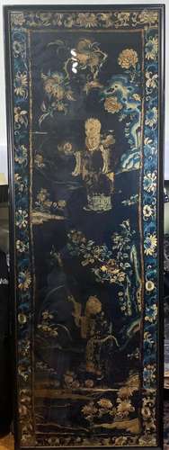 Chinese 18/19th C Silk Embroidery Panel