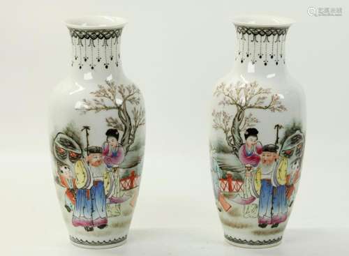 Mirror Pr Chinese Enameled Porcelain Vases