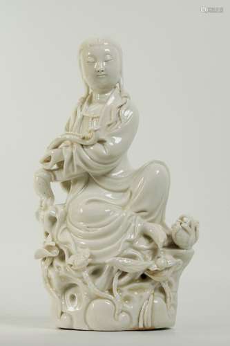 Chinese Blanc de Chine Porcelain Seated Immortal