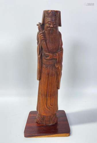 Chinese Carved Bamboo Standing Zhan Guolao