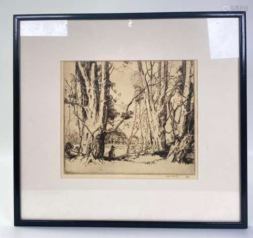 Alfred Hutty Charleston Etching Beverly Beeches