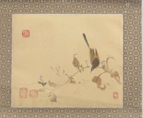 Chine lot de 3 estampes " décor d'oiseaux"
Poi...