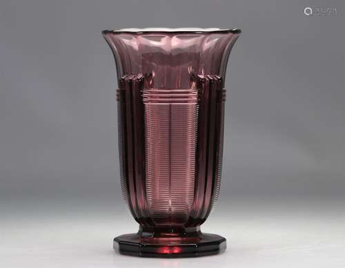 Val Saint Lambert vase Art Déco "John" Luxval
Poid...