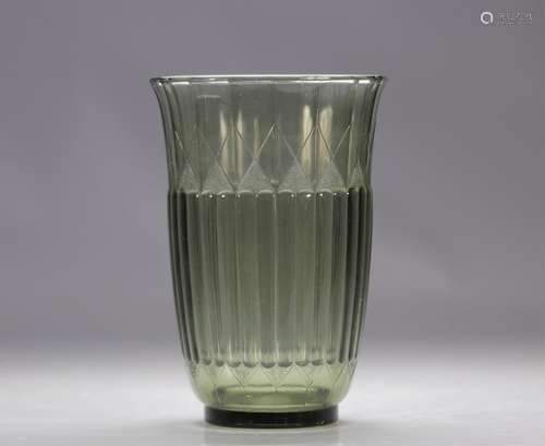 Val Saint Lambert vase Art Déco "Vase S942" Luxval...