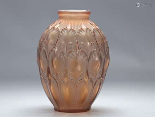 Val Saint Lambert Vase Art Déco "Girofla" (de Delv...