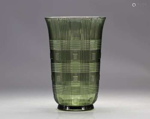 Val Saint Lambert Vase Art Déco " Colman" Luxval
P...