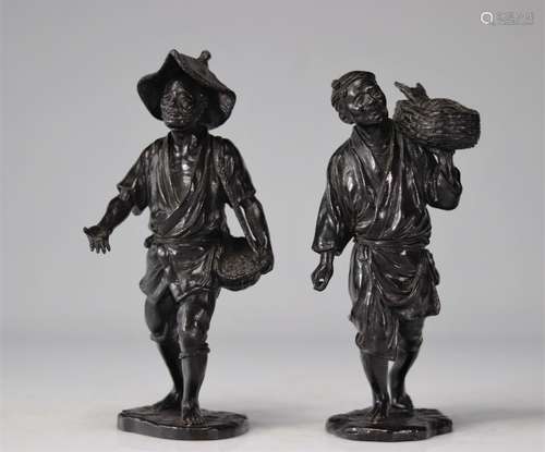 Paire de bronzes Japonais d'époque Meiji
Poids: 3.60 kg