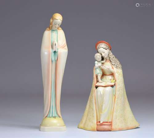 Porcelaines (2) de Hummel sujets religieux
Poids: 690 g