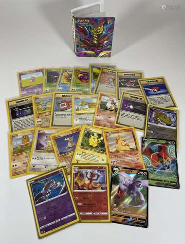 A SMALL POKEMON FOLDER OF CARDS - JUNGLE SET 1999 PIKACHU, F...